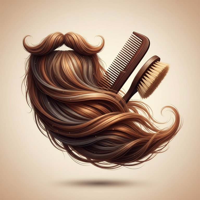 What is the best way to brush a long beard?